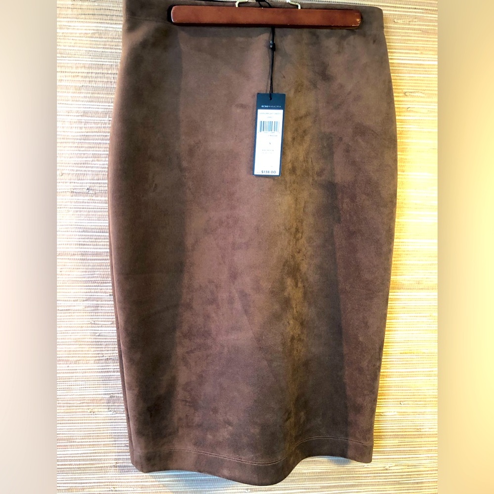 NWT BCBG MaxAzria Brown Pencil Skirt